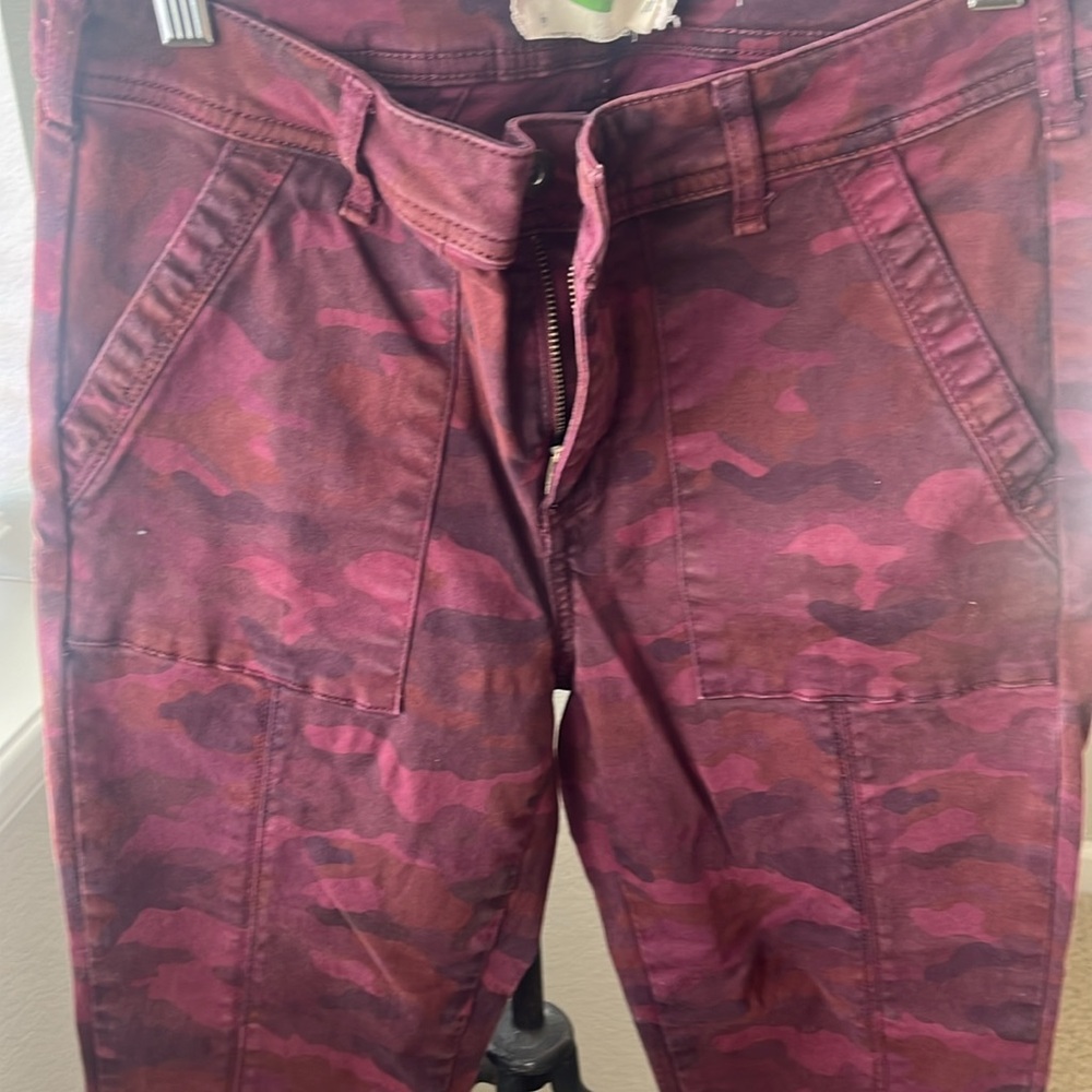 Anthropologie Maroon Patterned Pants - image 7